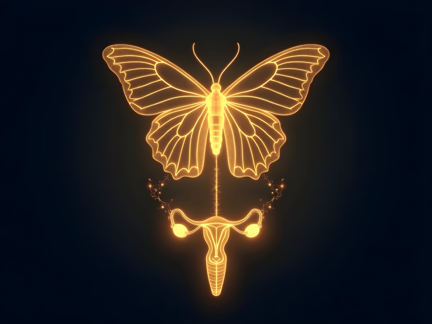 Motyl tarczycowy nad macicą — symboliczna oś tarczyca–układ rozrodczy